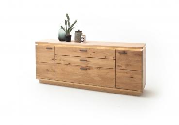 Sideboard BARCELONA T02  2 Türen/3 Schubkästen/Balkeneiche Bianco/Eiche  Bianco geölt